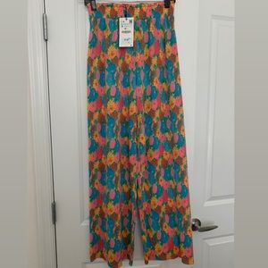 Pleated multicolored pants